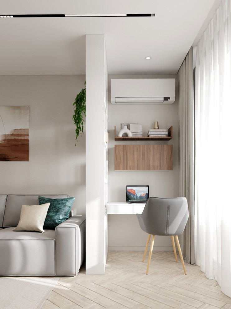 Гостиная в 3х комнатнаяой квартире в ЖК "Нахабино"