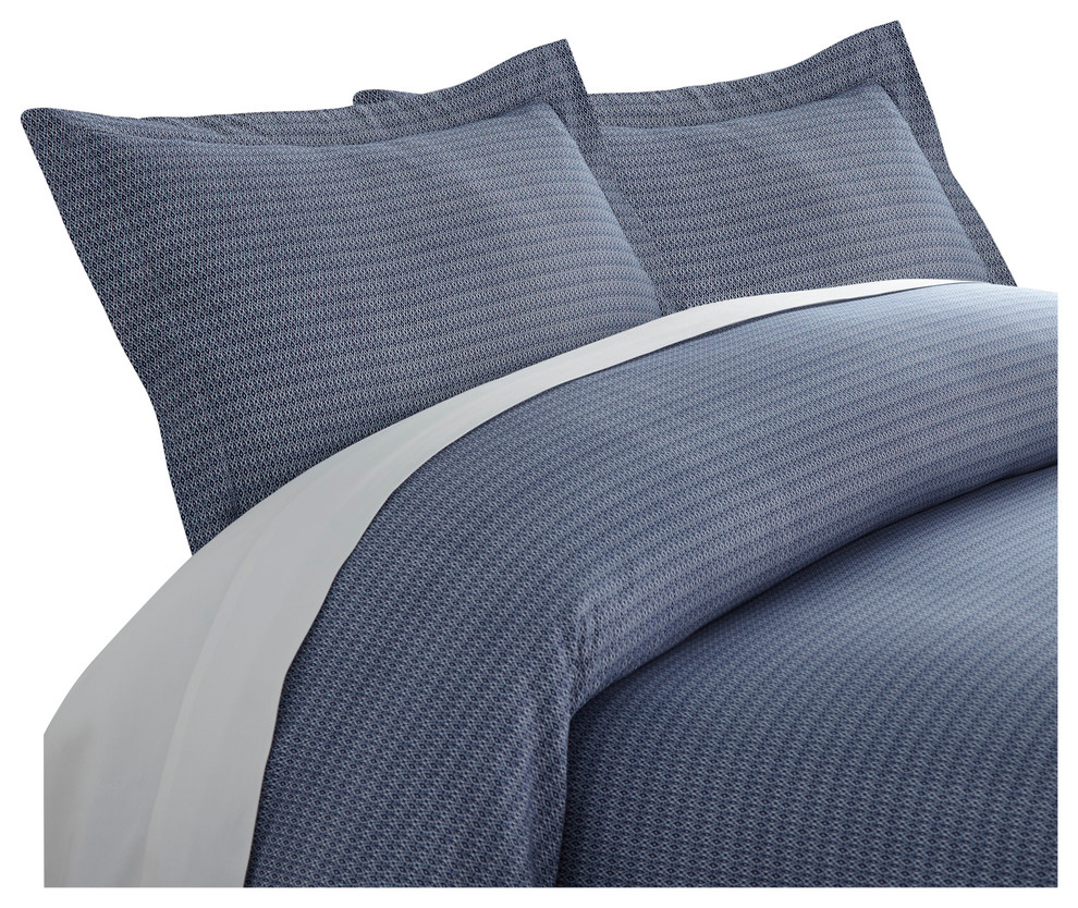 Premium Ultra Soft Blue Diamond 3Piece Duvet Cover Set, Twin/Twin XL