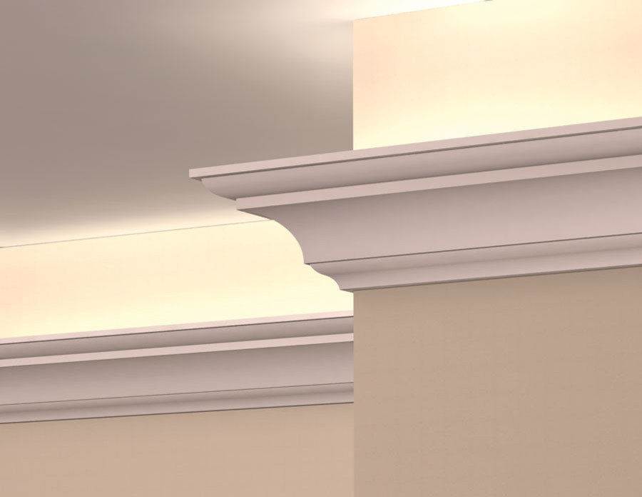 LC2002 - Interior Plaster Light Cove Crown Moulding