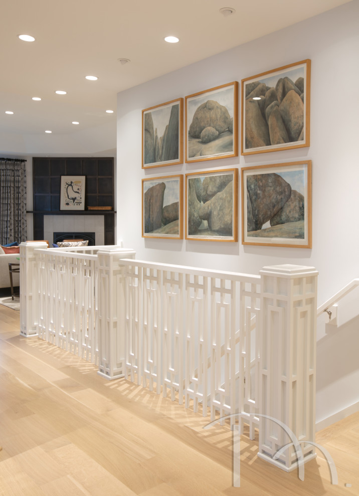 Example of a transitional staircase design in St Louis