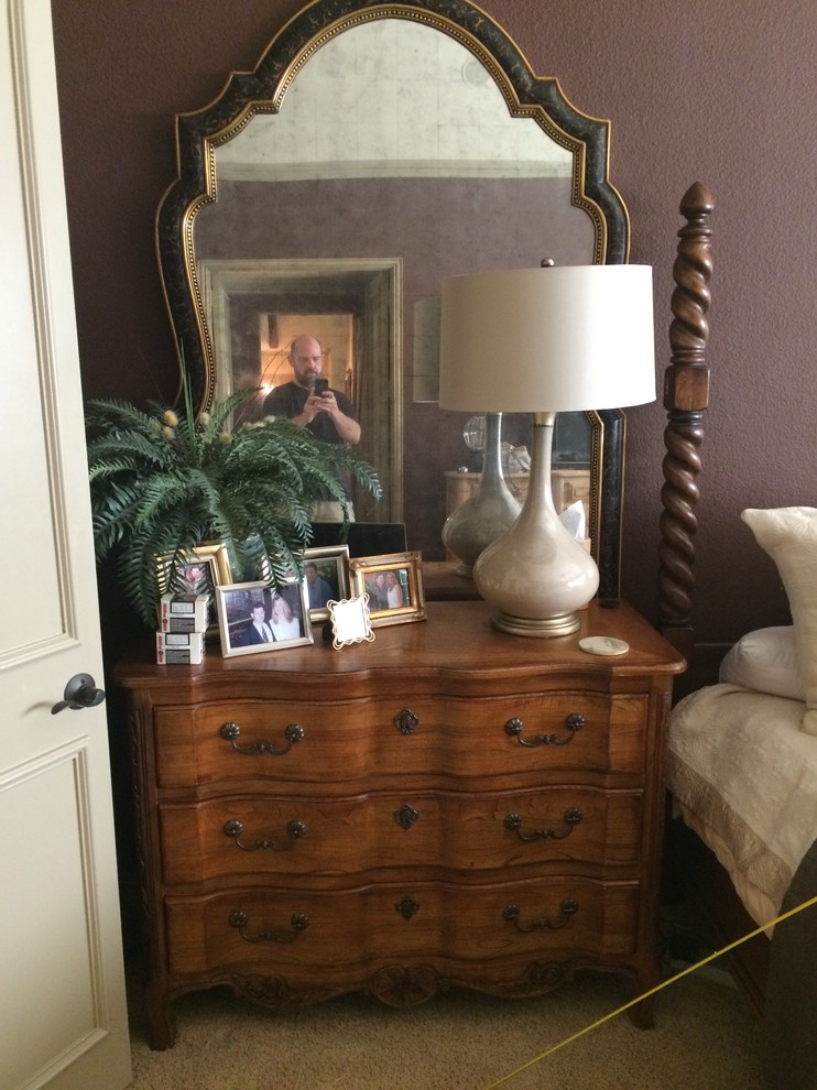 This is an example of an eclectic bedroom in Dallas.