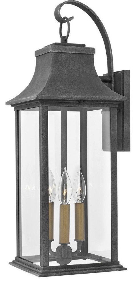 Heritage Adair 3 Light Outdoor Wall Light, LED - Transitional - Outdoor ...