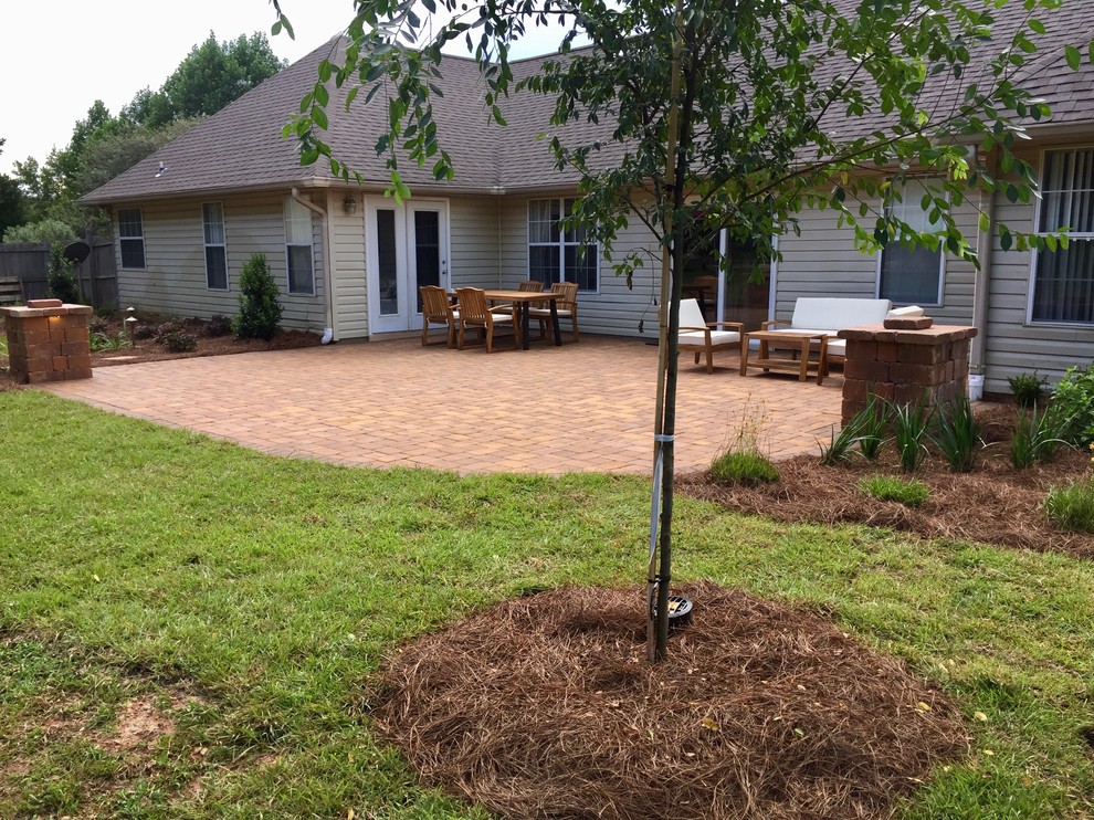 Inspiration for a backyard concrete paver patio remodel