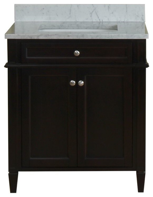 Allentown 30" Single Bathroom Vanity, Espresso Transitional