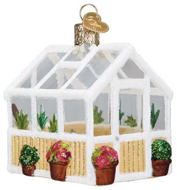 Greenhouse Hothouse for Growing Flowers Christmas Holiday Ornament