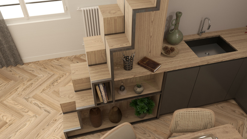Projet (Option 1) - Cuisine/escalier sur mesure - Modélisation 3D