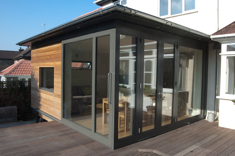 Design ideas for a contemporary house exterior in Other.