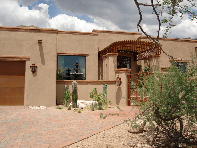 Pima Canyon Territorial amerikansk-southwestern-hus-og-facade