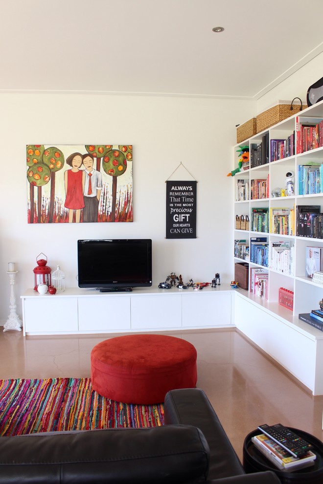 Design ideas for an eclectic family room in Sydney.