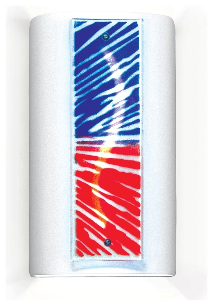 Fourth Of July Red, White & Blue Modern Ceramic Wall Sconce