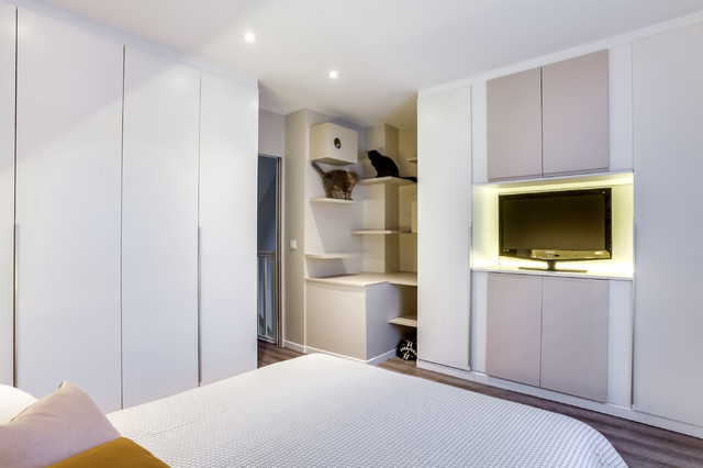 COLOMBES - r&eacute;alisation modern-schlafzimmer