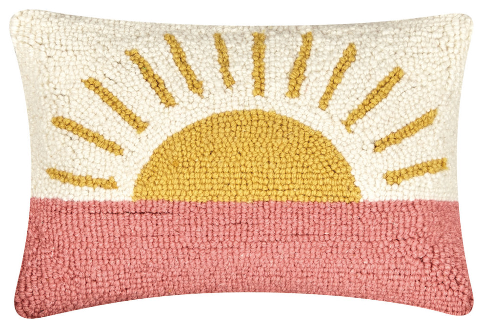 Sunrise Hook Pillow Contemporary Decorative Pillows by Peking