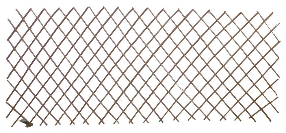 Peeled Willow Expandable Lattice Fences, Light Mahogany, Set of 2 ...