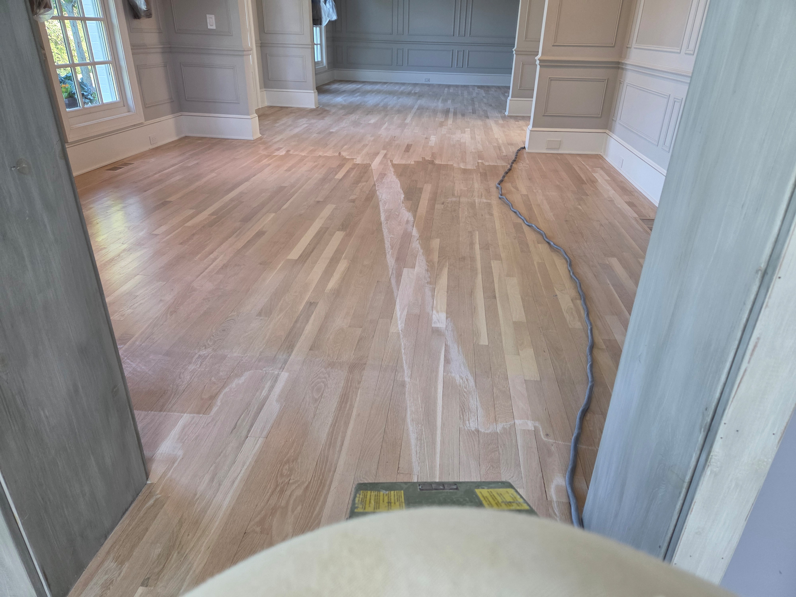 Modern White Oak Hardwood Refinishing in Inverness, IL