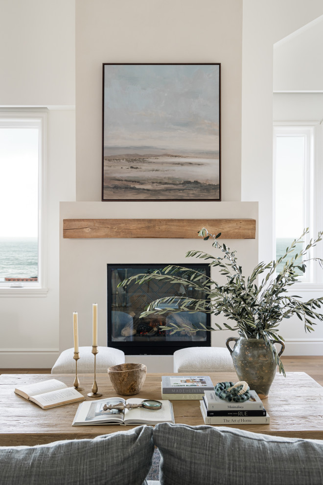Inspiration for a coastal living room remodel in Orange County
