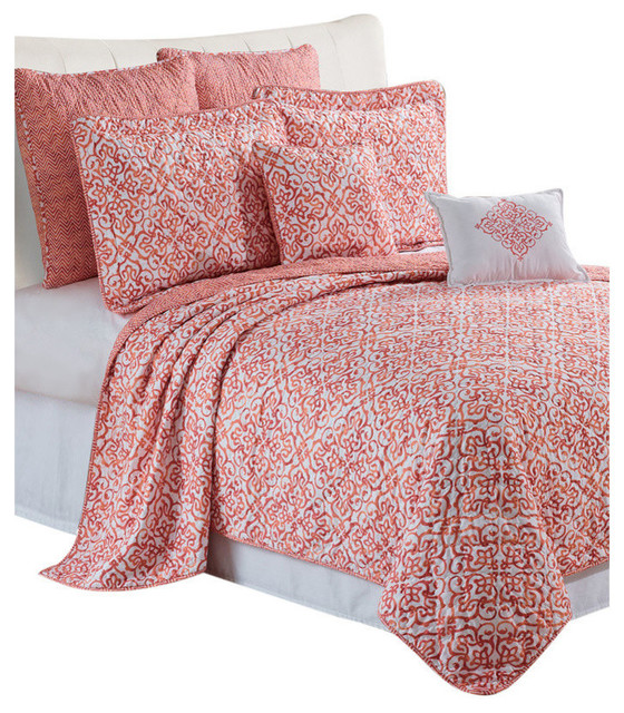 Revington Quilted 7 Piece Bed Spread Set, Queen Transitional Quilts