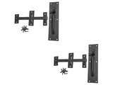 Iron Cabin Hooks Eye Shed Door Latch Black Fancy 5 1/2 Pack of 3