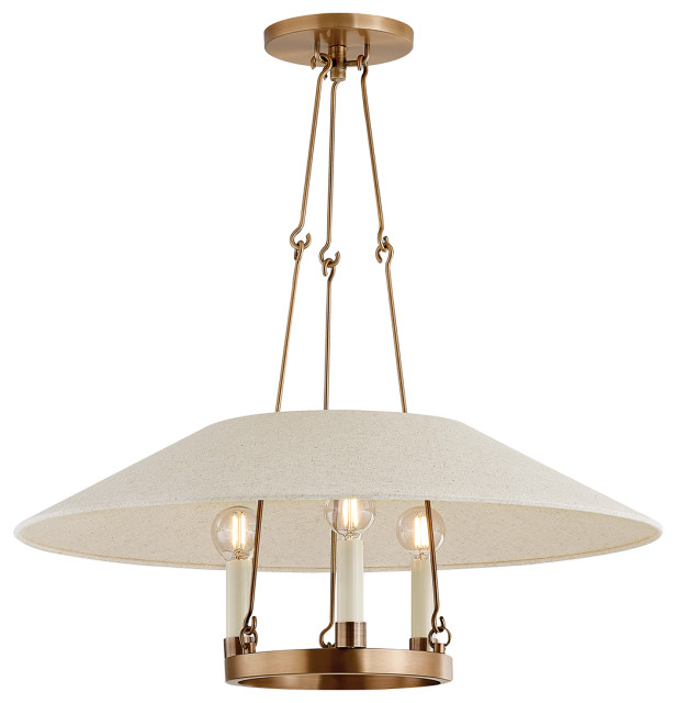 Troy Lighting F1625BRZ Archive 3 Light Chandelier Transitional Chandeliers by Troy