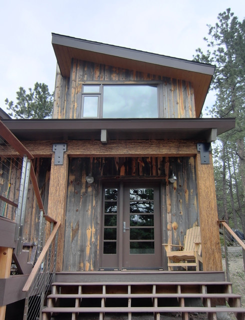 modern rustic cabin entry renovation architecture architects designers building