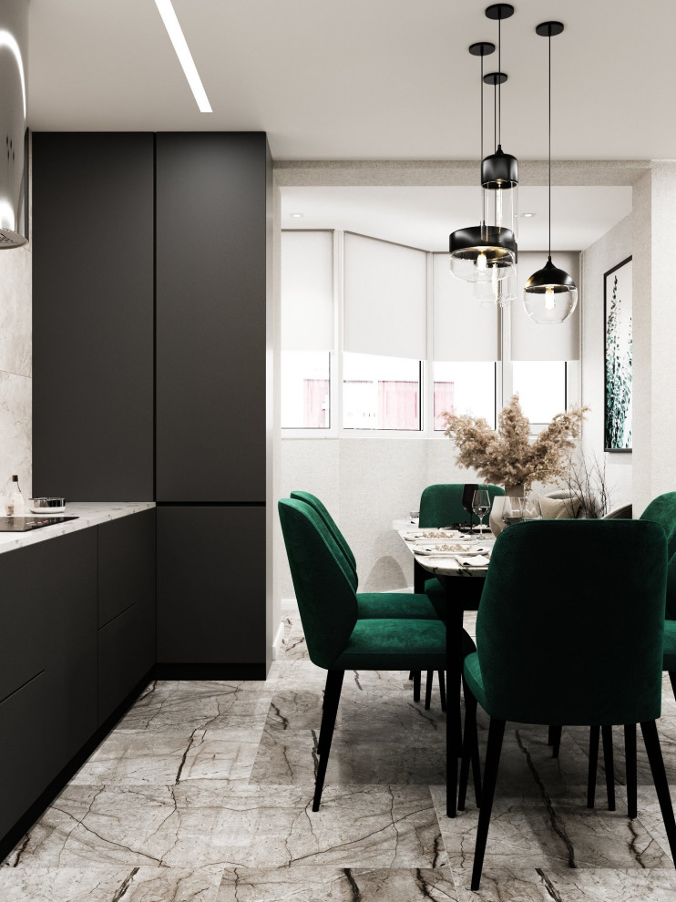 Дизайн кухни-гостиной