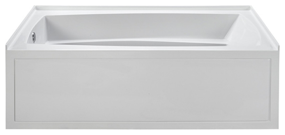 Integral Skirted Left-Hand Drain Whirlpool Bath Biscuit 72.25x36.25x21