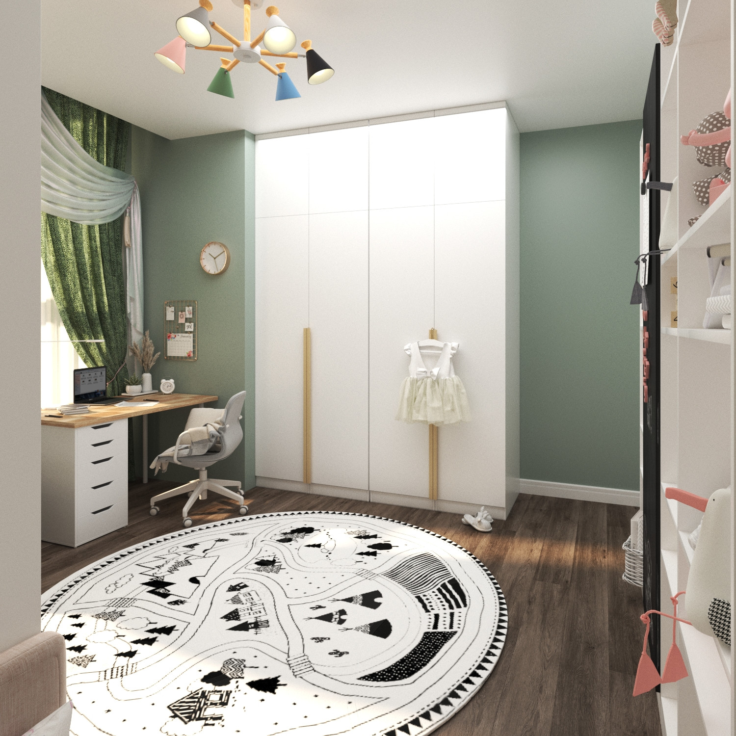 Яркий интерьер таунхауса