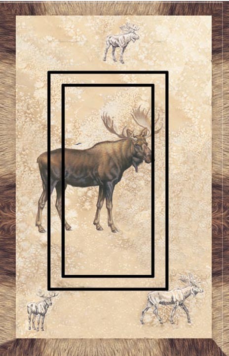 Moose Single Rocker Peel and Stick Switch Plate Cover: 2 Units