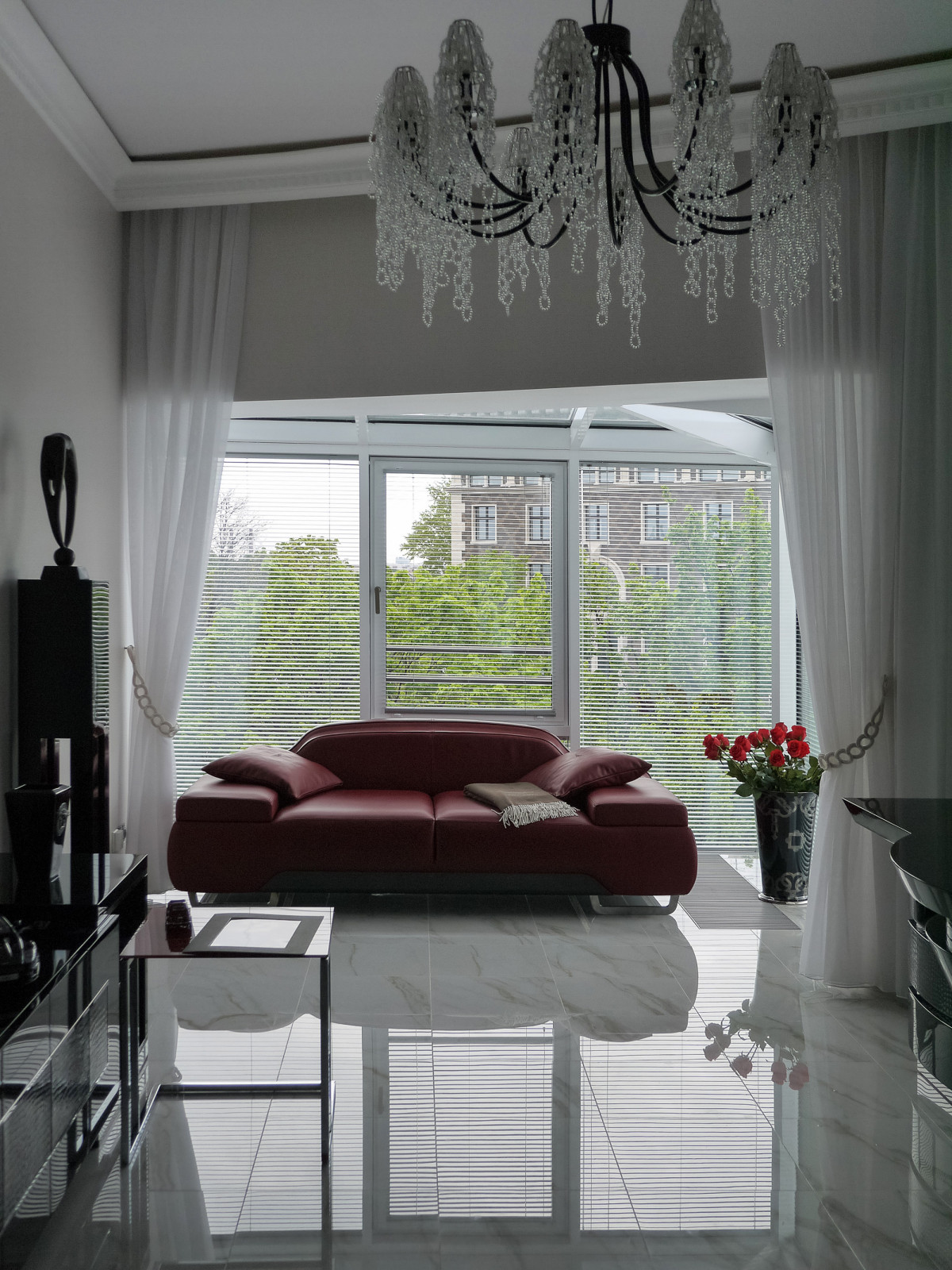 Тюль для декорирования гостиной