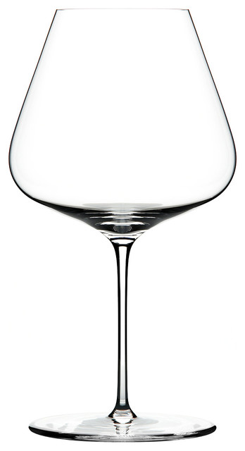 Hand Blown Burgundy Glasses, Set of 6