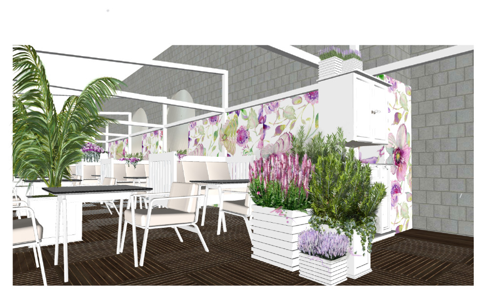 Озеленение летних веранд ресторанов