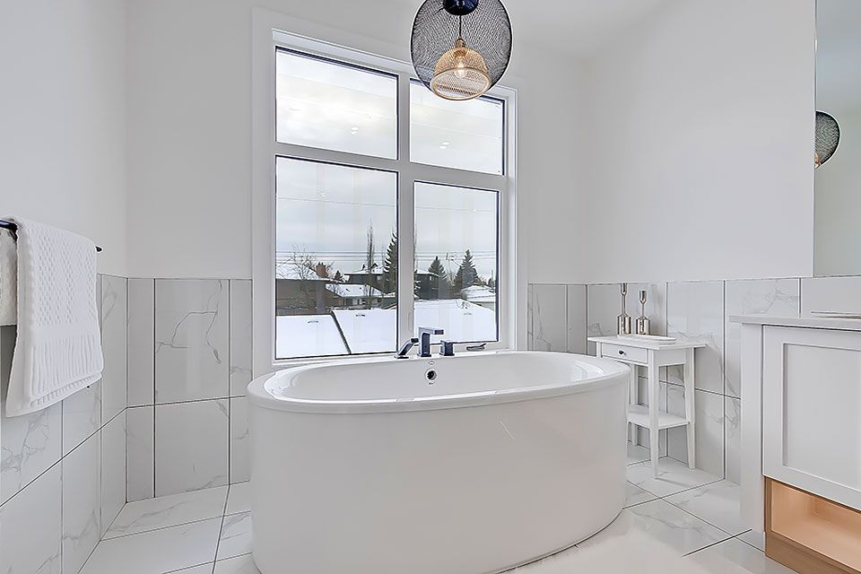 Inspiration for a transitional home design remodel in Calgary