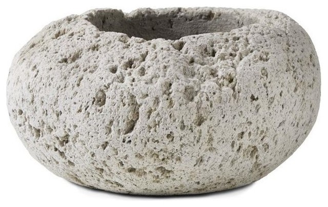 Serene Spaces Living Decorative Pumice Stone Pot Unique Lava Rock