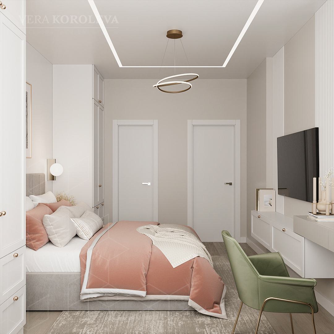 Дизайн-проект двухкомнатной квартиры в Москве в ЖК "Первый Московский"