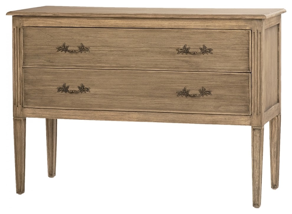 50 Letterio Dresser Solid Hardwood Brass Accents Natural Finish 2