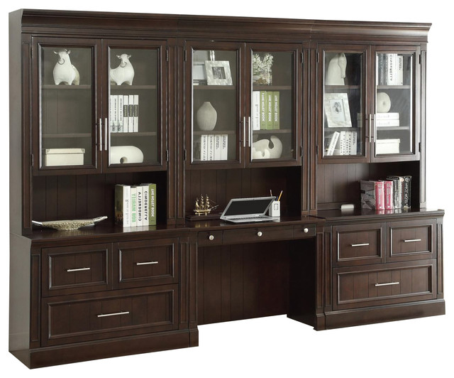 Parker House Stanford Library Wall Unit With Lateral File And Desk