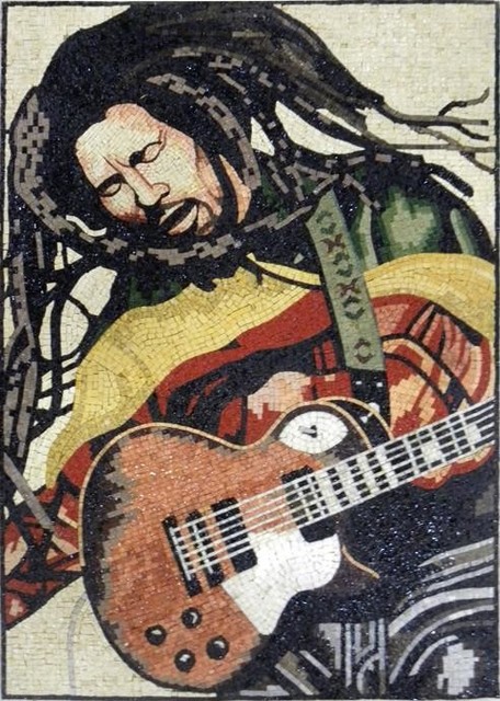 Bob Marley Mosaic Marble, 41"x59"