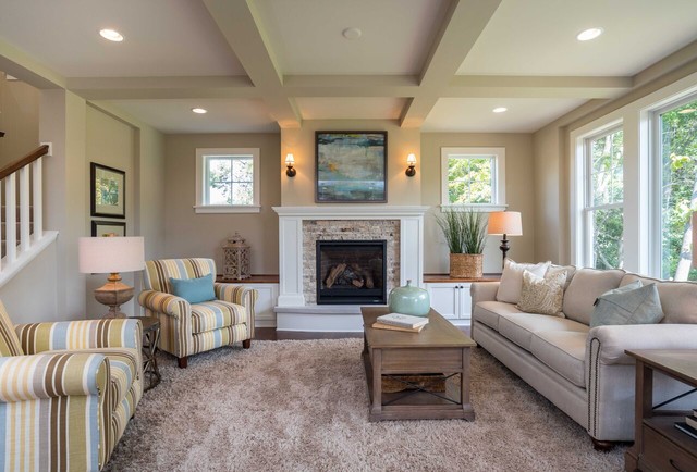 Model Home beach-style-living-room