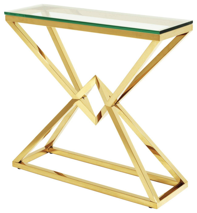 Gold Entryway Table Eichholtz Connor Contemporary Console Tables