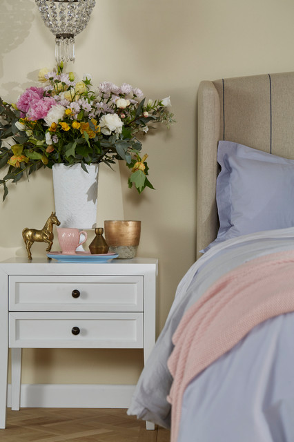 Venus Queen Bed Frame (Winged Headboard & Slimline Base) shabby-chic-style-bedroom