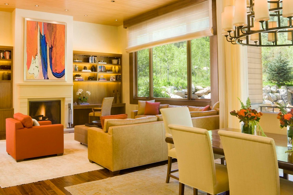 Inspiration for a transitional living room in Denver.