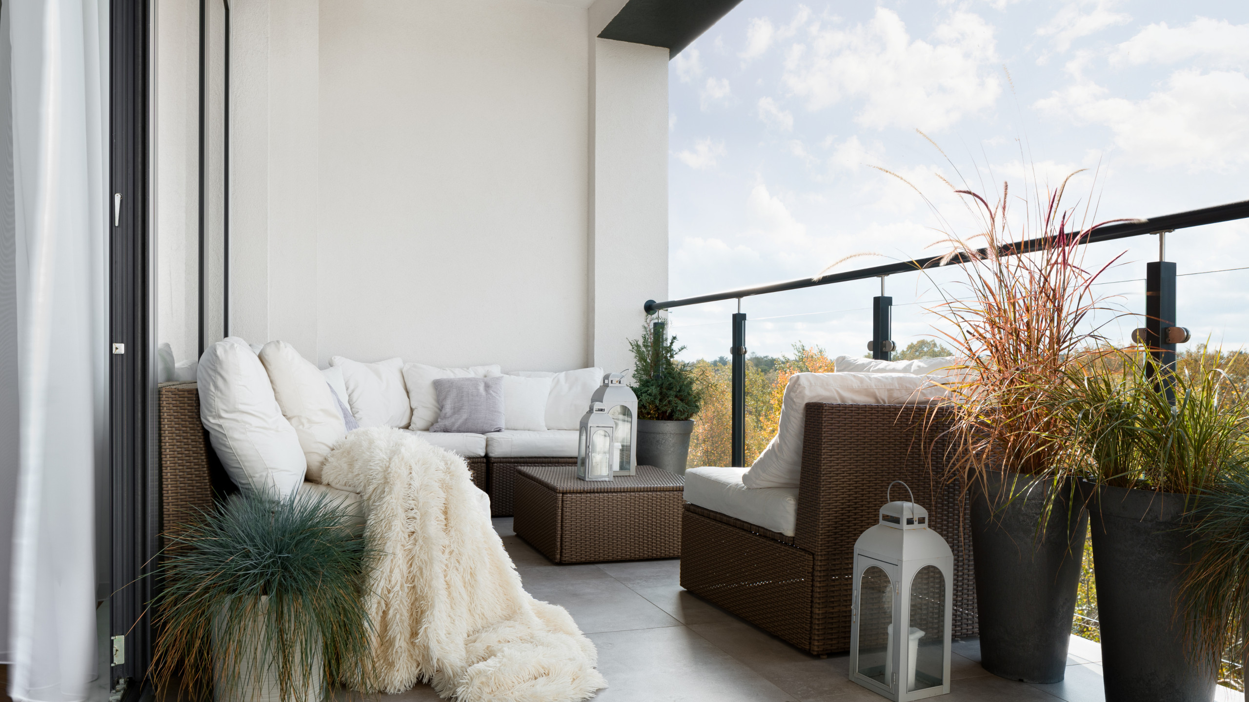 Chic Boho Balcony with Natural Textures in Caterham