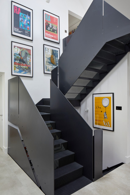 New contemporary barn style house contemporary-staircase
