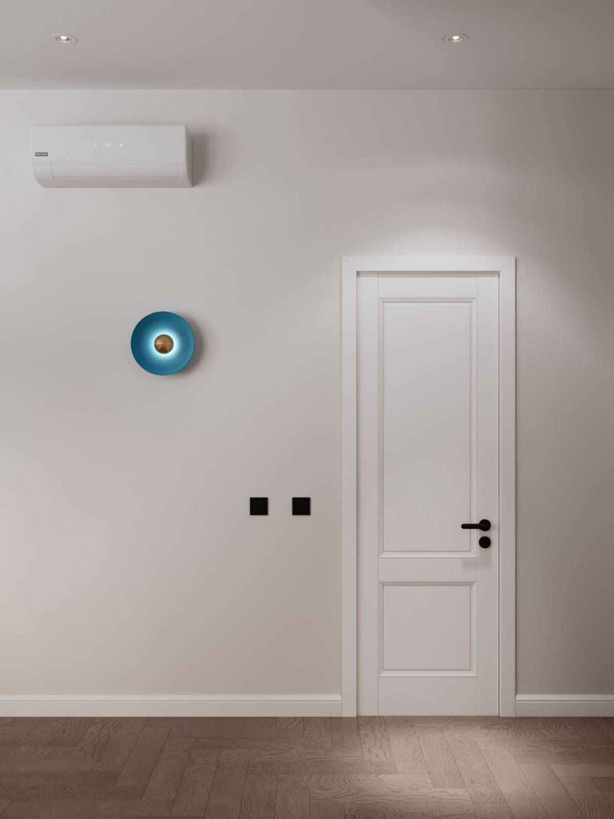 Светлый интерьер с цветовыми акцентами в ЖК Level Стрешнево