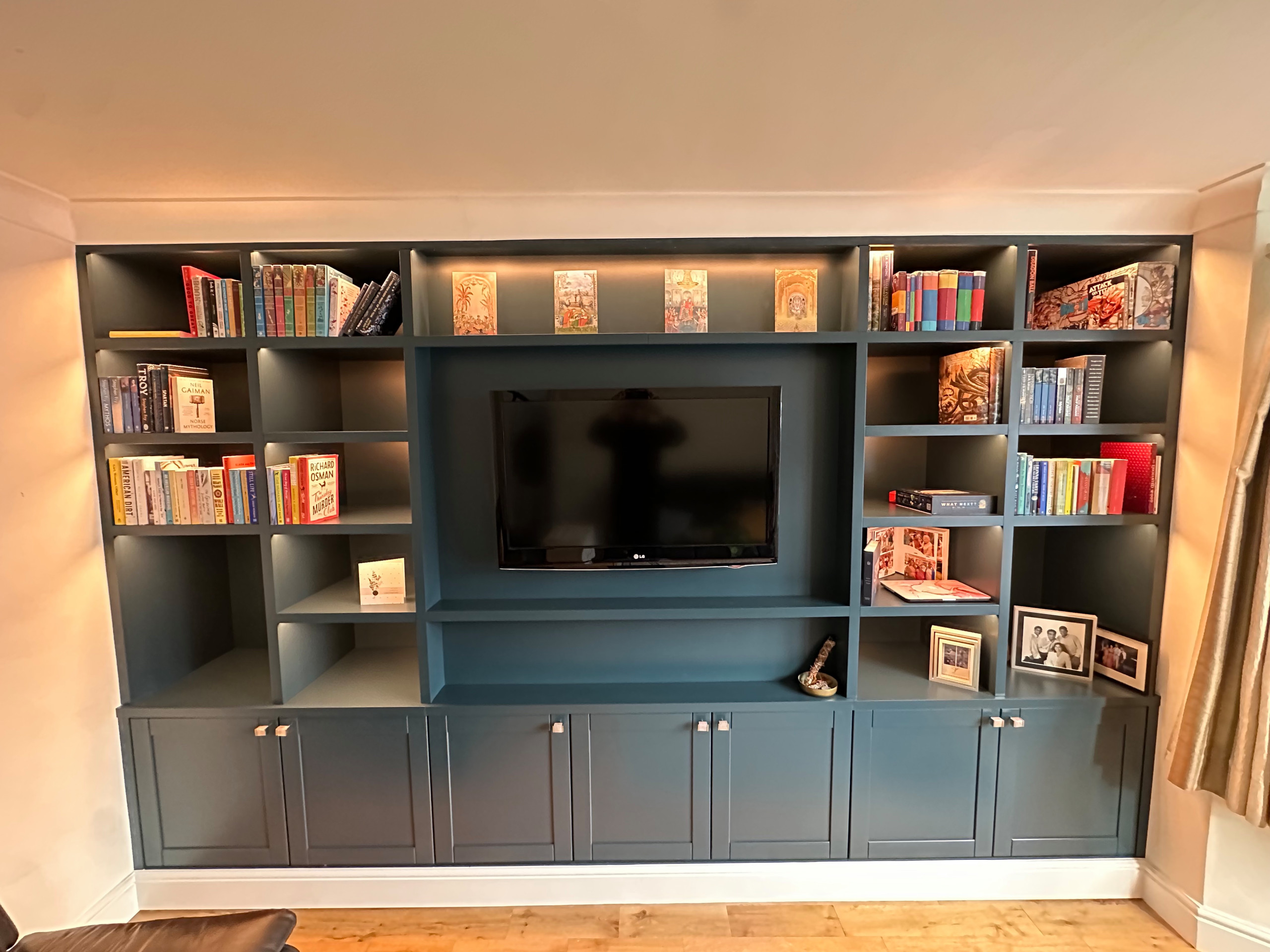 Bespoke Book storage and media unit