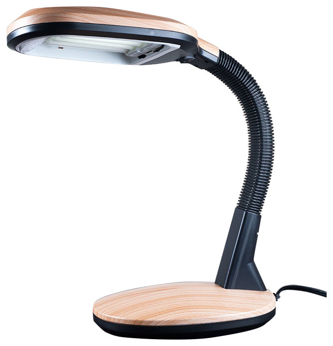 Lavish Home Light Wood Grain Sunlight Desk Lamp