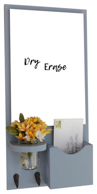 Mail Organizer With Whiteboard Single Slot Key Hooks Jar White Mail Organizer With Whiteboard Single Slot Key Hooks Jar White