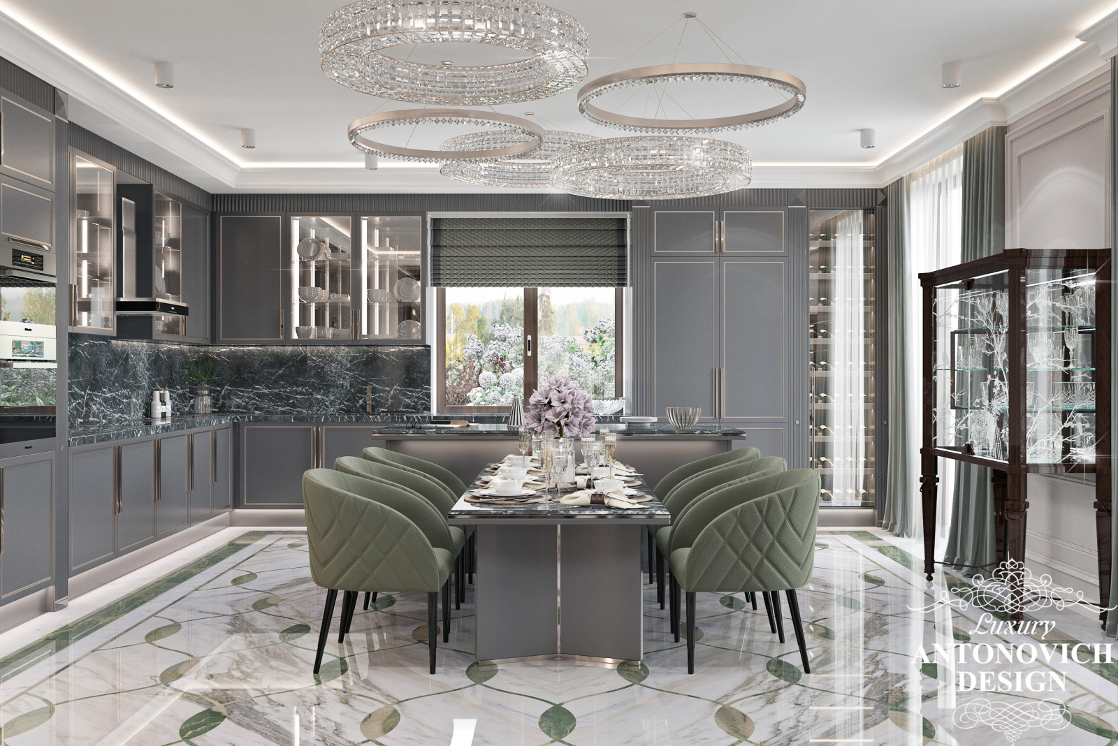 Дизайн-проект элитного холла в проекте дома