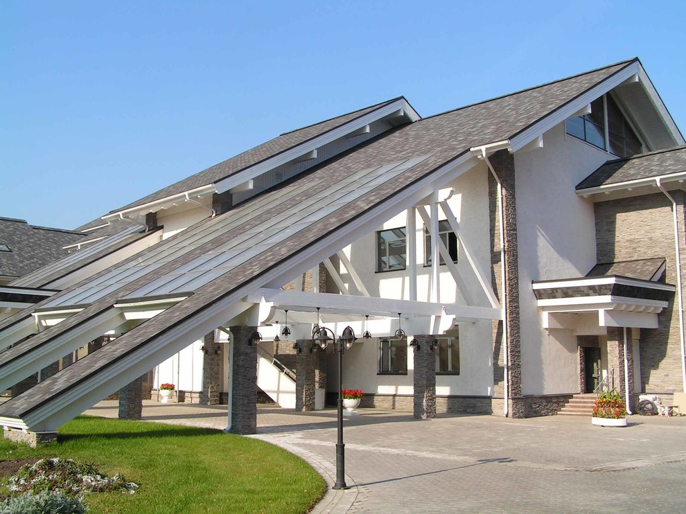 Искусственный камень в экстерьере