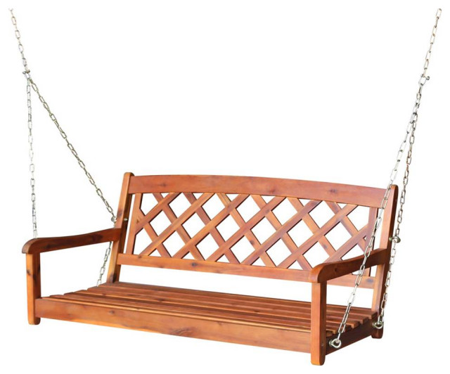 Outdoor X-Back Swing with Chain in Oilded Finish
