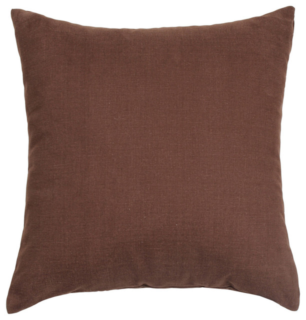 Silver Fern Decor Solid Dark Brown Accent, Throw Pillow Cover
